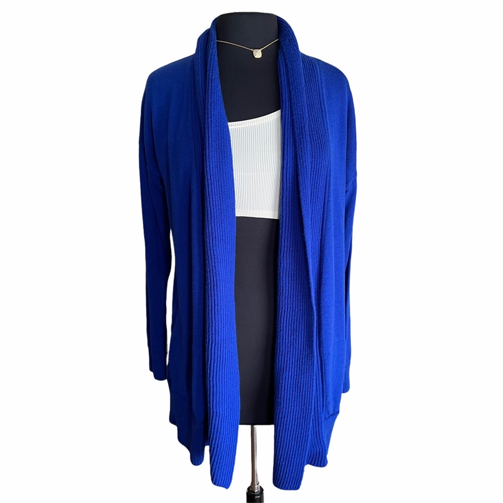 Worth New York Royal Blue Open Cardigan Sweater